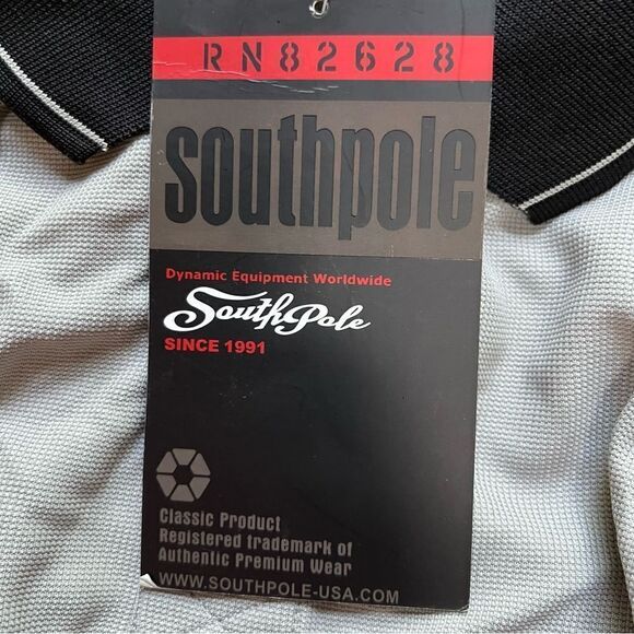 SOUTH POLE Shirt, Gray/Black NWT Size L - Picture 4 of 6